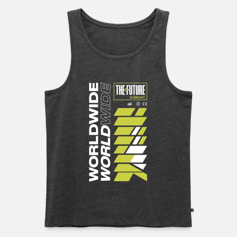 Zukunft Strahlend Muster - Männer Premium Bio Tank Top - Anthrazit meliert