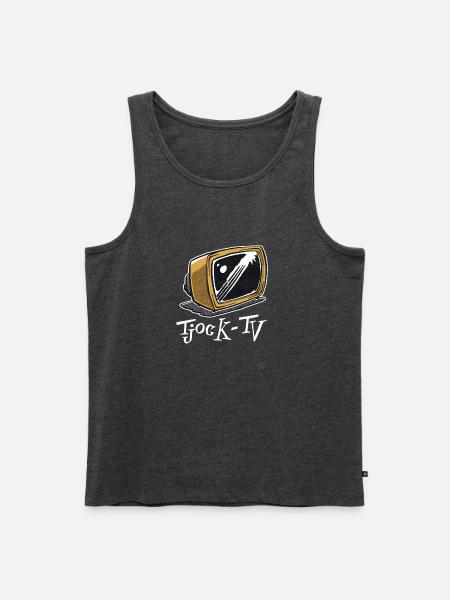 Dicker Fernseher - Männer Premium Bio Tank Top - Anthrazit meliert