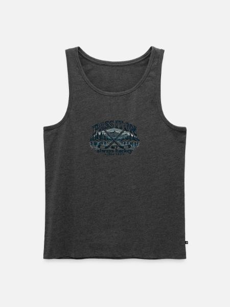 Eishockey Shirt Retro - Always Hockey - Männer Premium Bio Tank Top - Anthrazit meliert