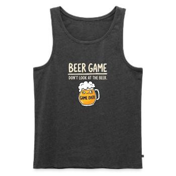 Bier Spiel Nicht Gucken - Männer Premium Bio Tank Top - Anthrazit meliert - Vorne - Michal (187cm)