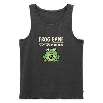 Frosch Spiel Nicht Gucken - Männer Premium Bio Tank Top - Anthrazit meliert - Vorne - Michal (187cm)