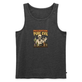 Rezept: Reines Böses – Lustige Halloween-Apotheke - Männer Premium Bio Tank Top - Anthrazit meliert - Vorne - Michal (187cm)