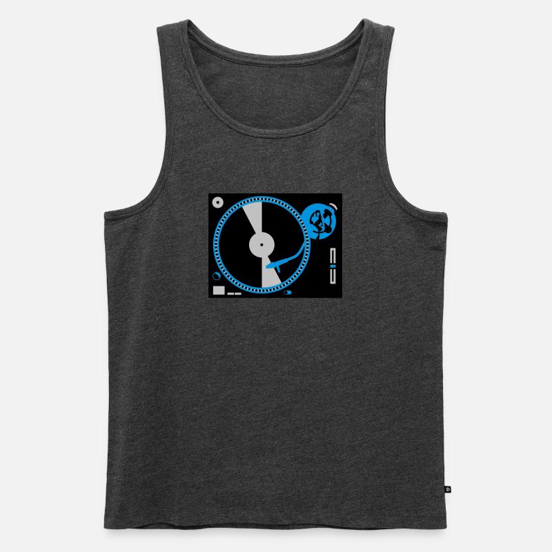 turntables - Men's Premium Organic Tank Top - heather anthracite