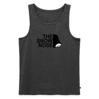 Abstrakte Neon-Lichter im Stadtbild - Männer Premium Bio Tank Top - Anthrazit meliert - Vorne - Michal (187cm)