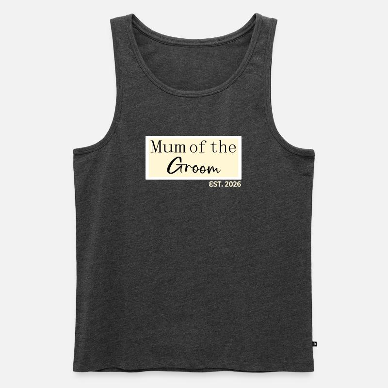 Mutter des Bräutigams 2026 - Männer Premium Bio Tank Top - Anthrazit meliert