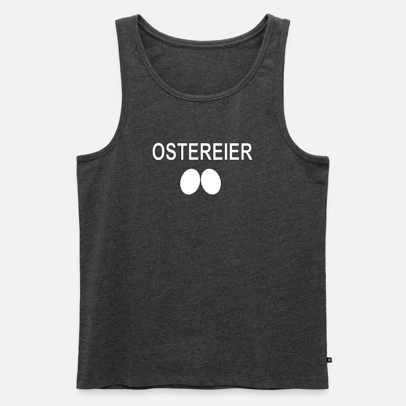 Ostereier -Design 2 Eier Geschenk - Männer Premium Bio Tank Top - Anthrazit meliert