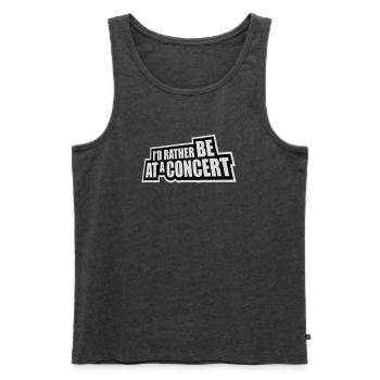 Je préférerais être à un concert Lustig Musik Konzert - Débardeur bio Premium Homme - anthracite chiné - Devant - Michal (187cm)
