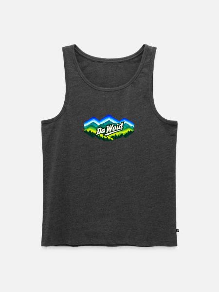 Bayerischer Wald - T-Shirt Pixelwald - Männer Premium Bio Tank Top - Anthrazit meliert
