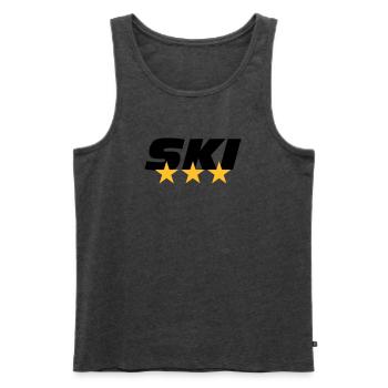 schilaufen - Männer Premium Bio Tank Top - Anthrazit meliert - Vorne - Michal (187cm)