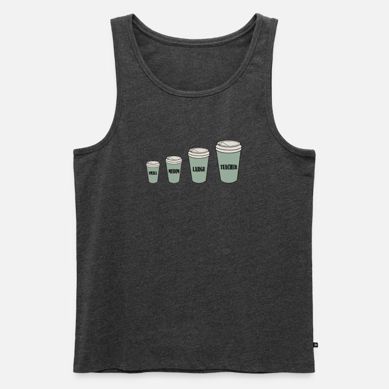 Lehrerkaffee - Männer Premium Bio Tank Top - Anthrazit meliert