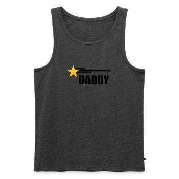 Daddy - Débardeur bio Premium Homme - anthracite chiné - Devant - Michal (187cm)