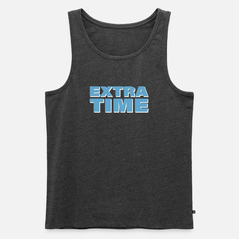 EXTRA TIME - Männer Premium Bio Tank Top - Anthrazit meliert
