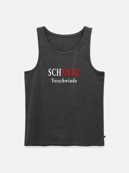 SCHMERZ VERSCHWINDE - Männer Premium Bio Tank Top - Anthrazit meliert