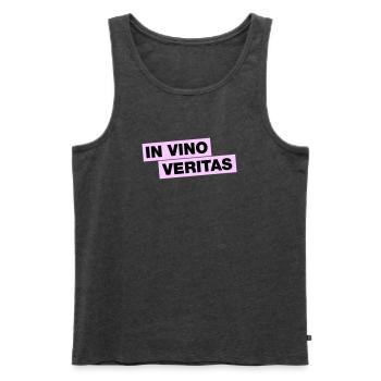 In Vino Veritas - Männer Premium Bio Tank Top - Anthrazit meliert - Vorne - Michal (187cm)