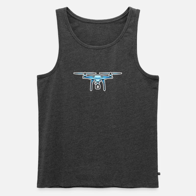 Drone Drone Drones - Men's Premium Organic Tank Top - heather anthracite