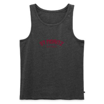 St. Moritz - Suisse - Schweiz - Swiss - Männer Premium Bio Tank Top - Anthrazit meliert - Vorne - AI Model Male 178 light (178cm)