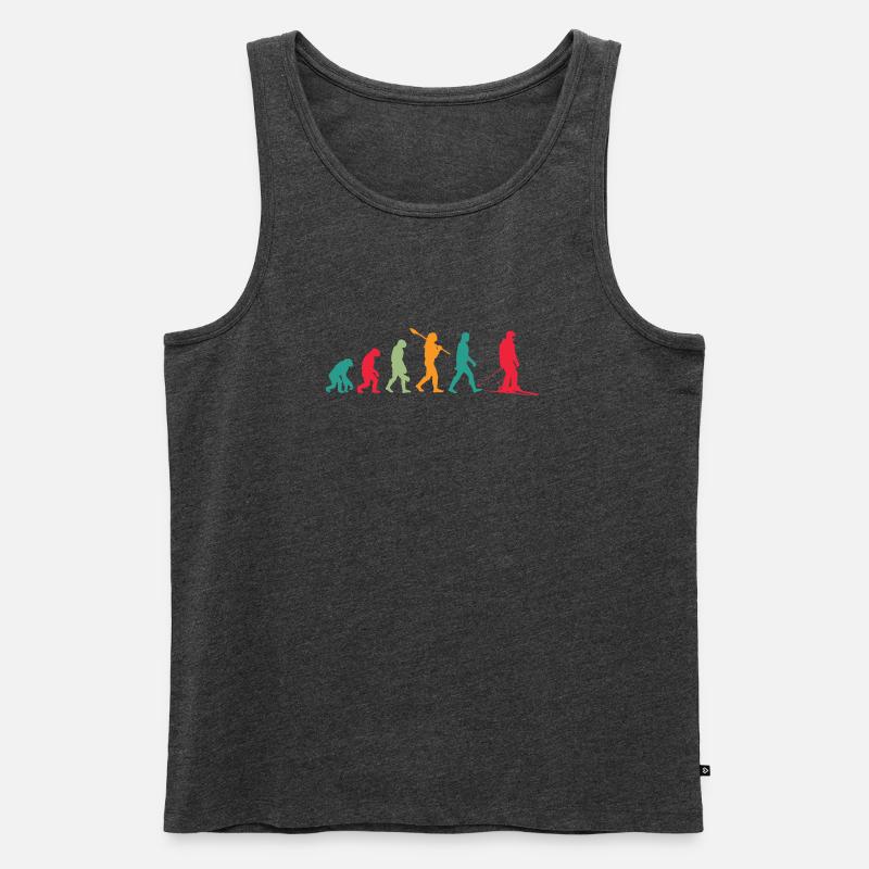 Evolution Ski - Männer Premium Bio Tank Top - Anthrazit meliert