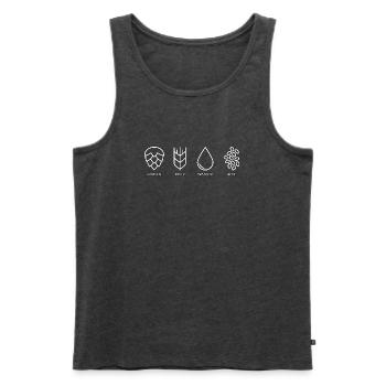 Hopfen, Malz, Wasser, Hefe - Männer Premium Bio Tank Top - Anthrazit meliert - Vorne - Michal (187cm)