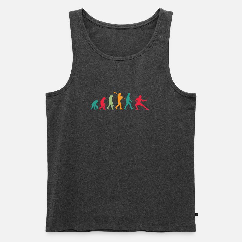 Fechten Evolution - Männer Premium Bio Tank Top - Anthrazit meliert