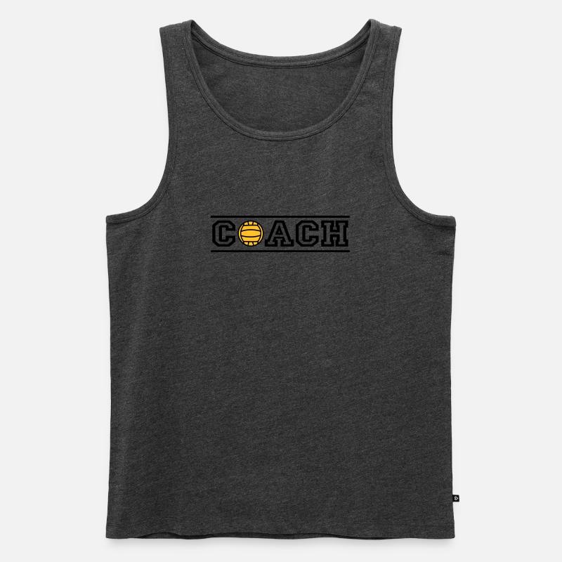 Coach - Männer Premium Bio Tank Top - Anthrazit meliert