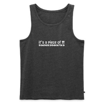 Piece of PI - Men's Premium Organic Tank Top - heather anthracite - Front - Michal (187cm)