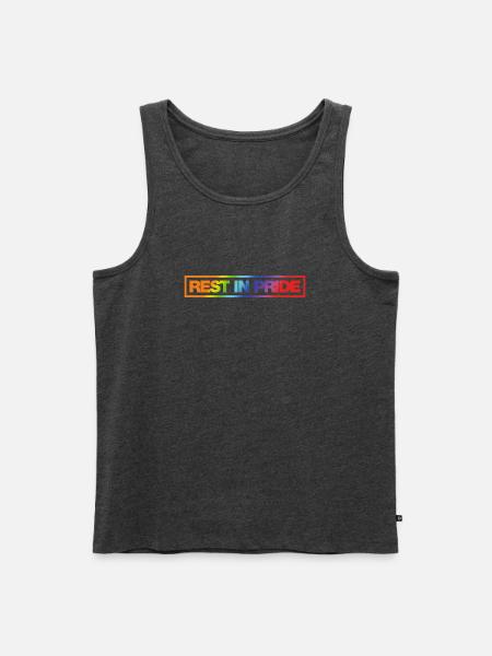REST IN PRIDE (R.I.P.) Rainbow - Männer Premium Bio Tank Top - Anthrazit meliert