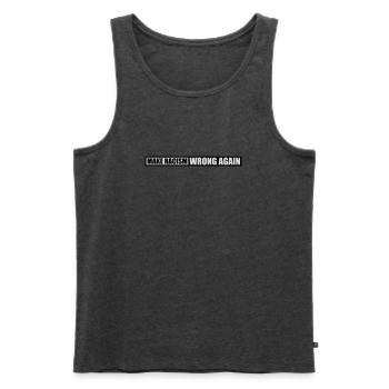 make racism wrong again - Men's Premium Organic Tank Top - heather anthracite - Front - Michal (187cm)