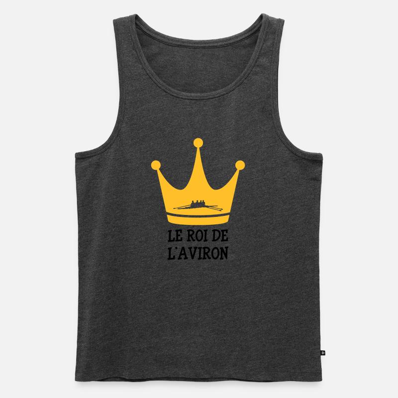 Rowing / Rower / Rudern / Ruderer - Männer Premium Bio Tank Top - Anthrazit meliert