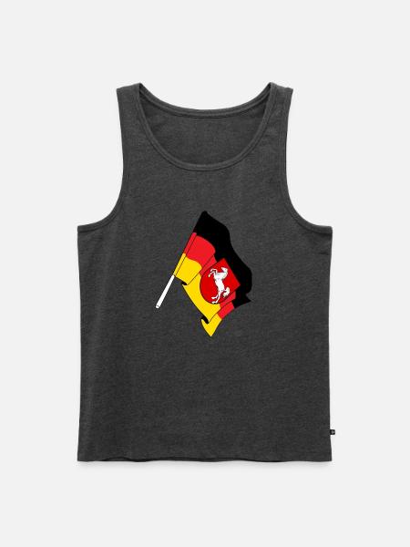 Flagge Niedersachsen - Männer Premium Bio Tank Top - Anthrazit meliert