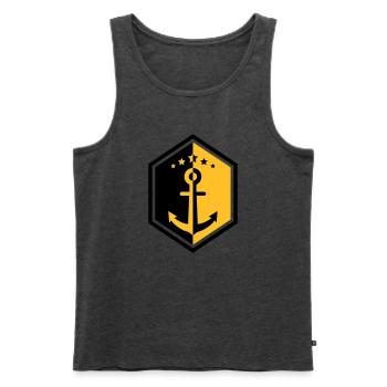 Sailor / Marine / Marin / Boat / Sea / Navy - Men's Premium Organic Tank Top - heather anthracite - Front - Michal (187cm)