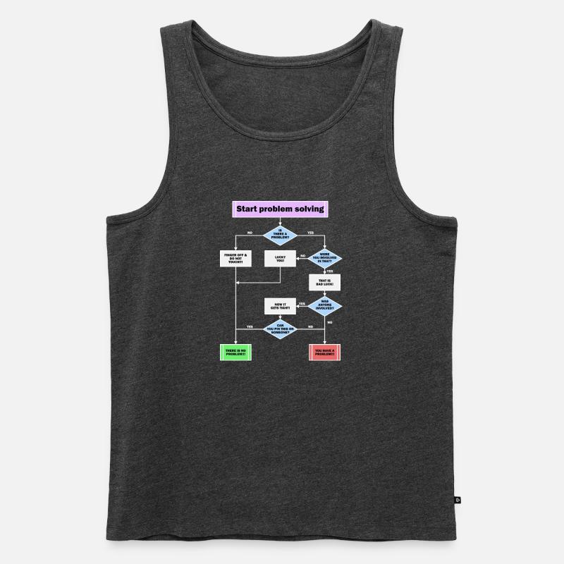 Problem solving - Men's Premium Organic Tank Top - heather anthracite