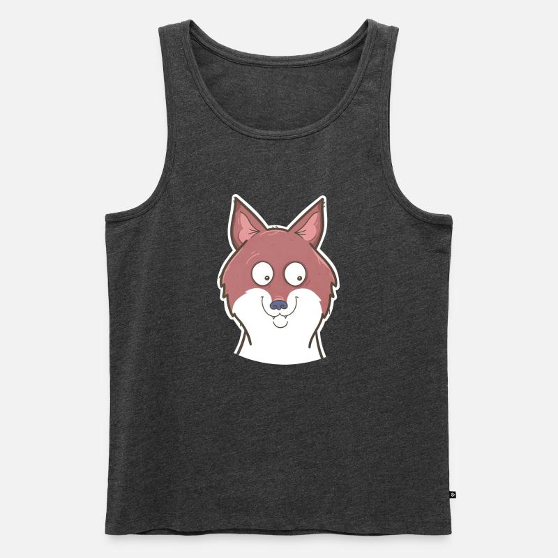 Fuchs - Männer Premium Bio Tank Top - Anthrazit meliert