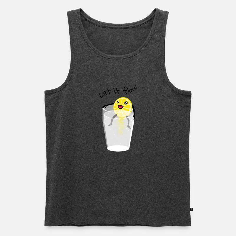 Let-it-flow - Männer Premium Bio Tank Top - Anthrazit meliert