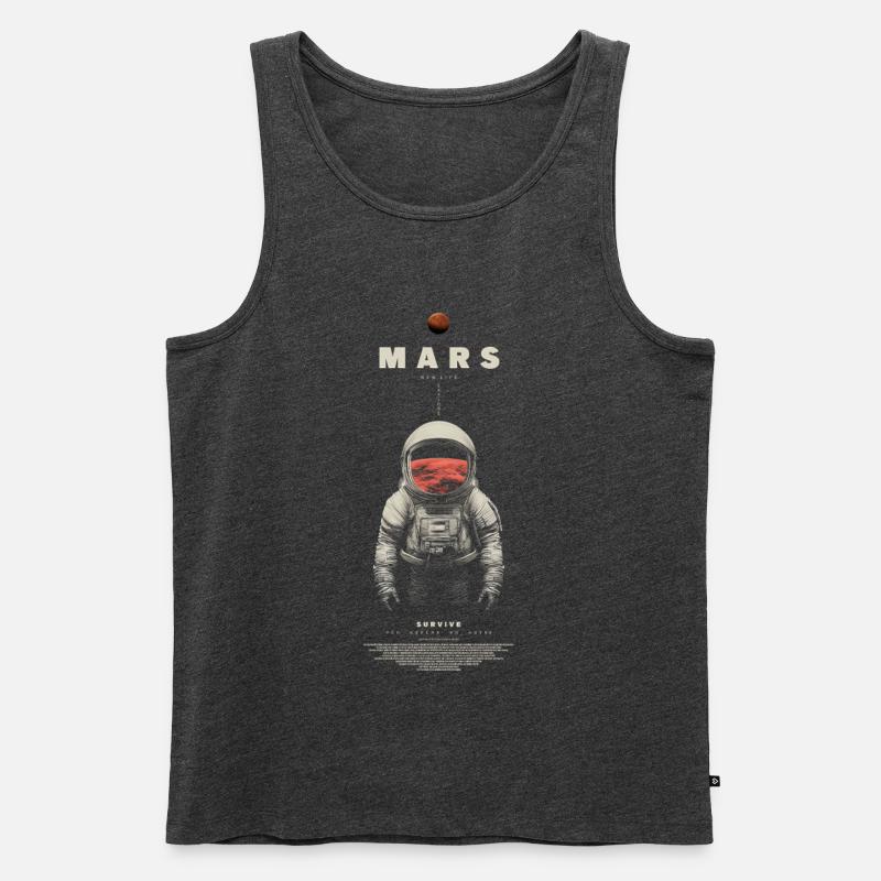 Mars Exploration - Männer Premium Bio Tank Top - Anthrazit meliert