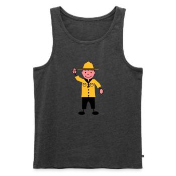 Pfadfinder - Männer Premium Bio Tank Top - Anthrazit meliert - Vorne - Michal (187cm)