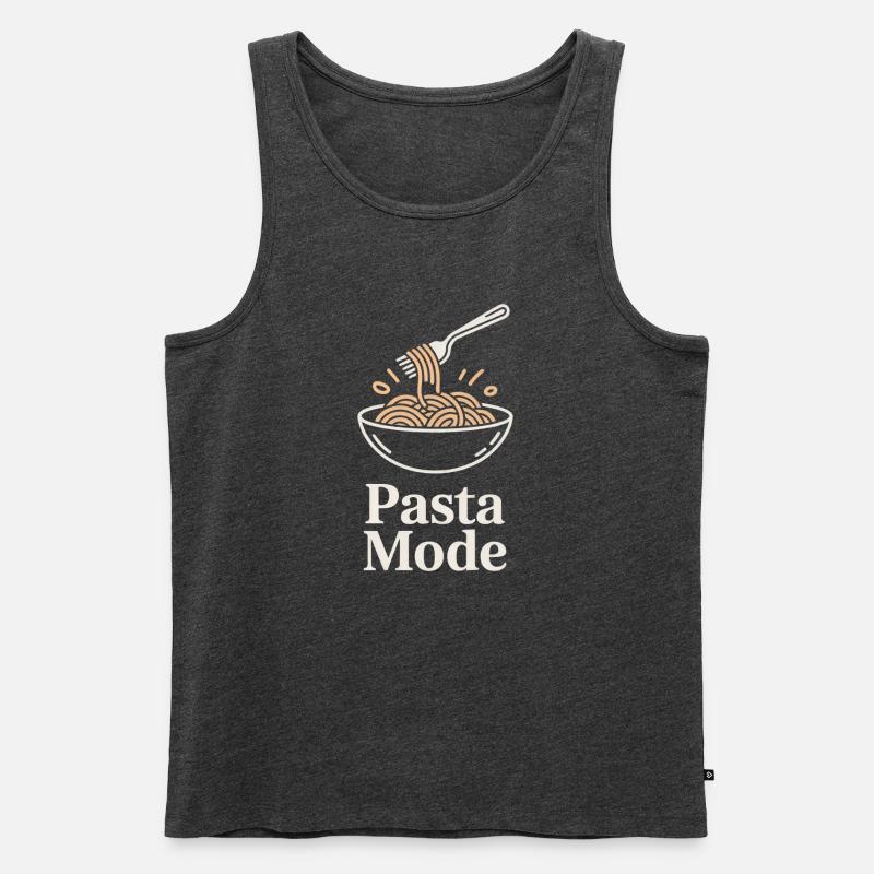 Pasta Mode - Männer Premium Bio Tank Top - Anthrazit meliert