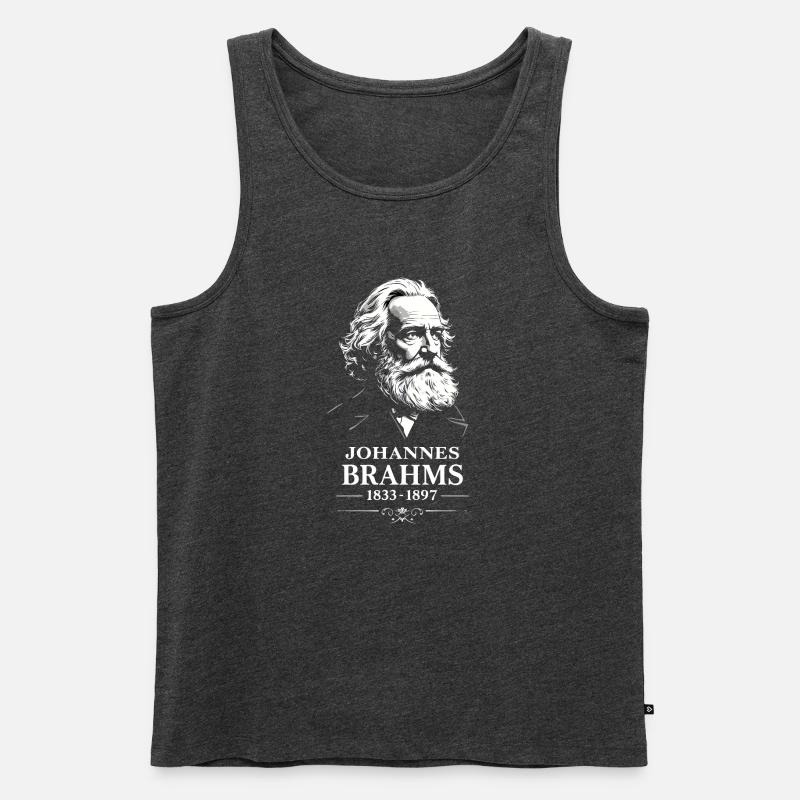 Johannes Brahms Komponist Dirigent Pianist - Männer Premium Bio Tank Top - Anthrazit meliert