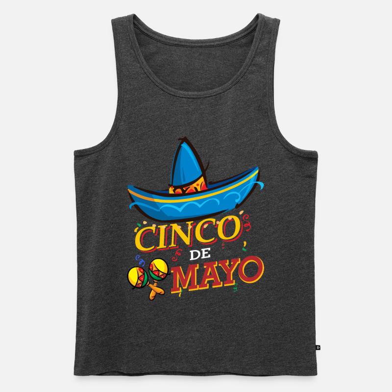 cinco de mayo - 5 de mayo - Männer Premium Bio Tank Top - Anthrazit meliert