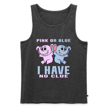 Pink oder Blau - Männer Premium Bio Tank Top - Anthrazit meliert - Vorne - Michal (187cm)