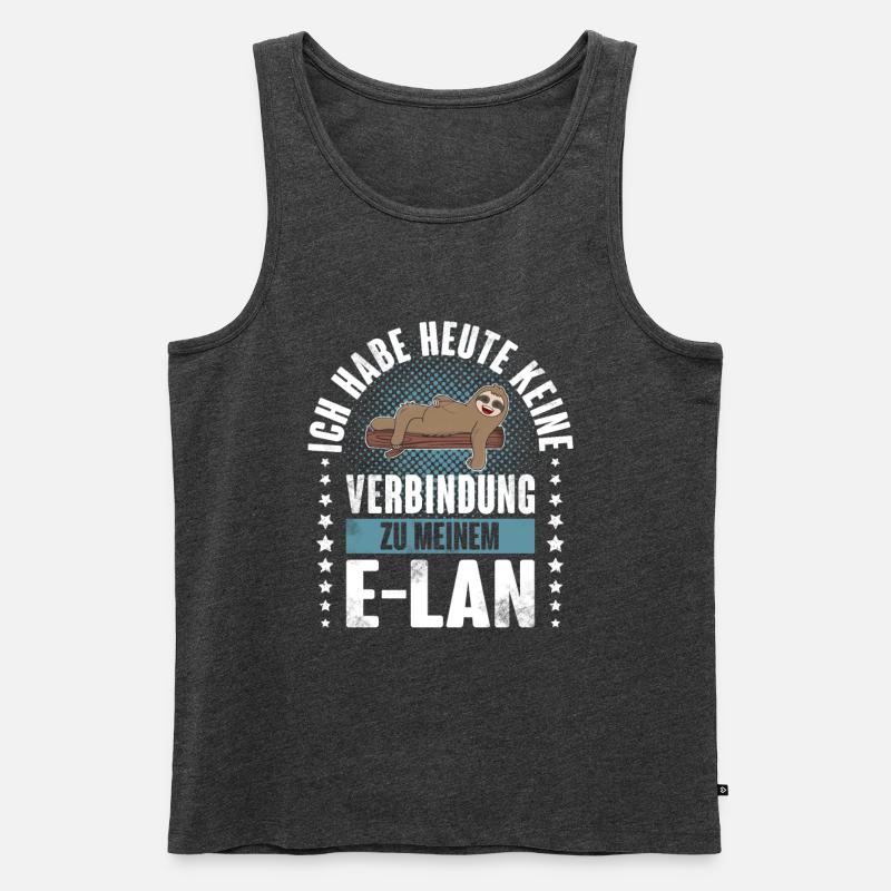Faultier E Lan - Männer Premium Bio Tank Top - Anthrazit meliert
