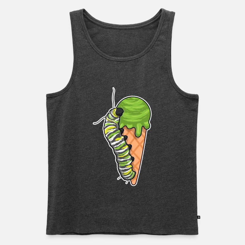 Raupe Eis - Männer Premium Bio Tank Top - Anthrazit meliert