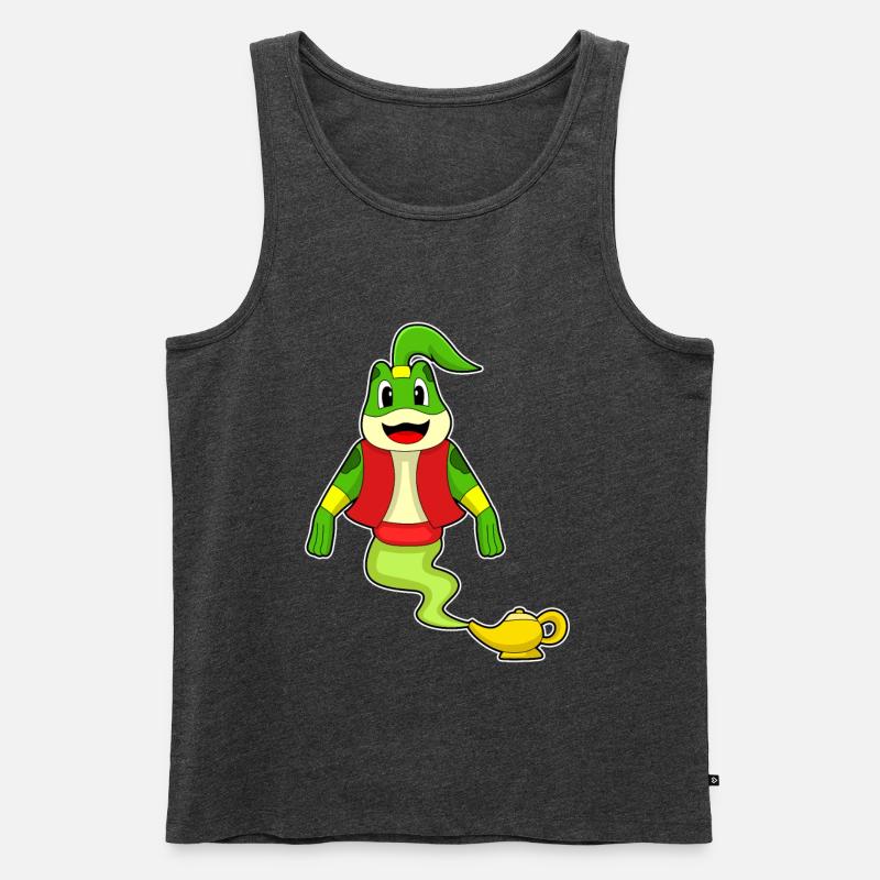 Frosch Flaschengeist - Männer Premium Bio Tank Top - Anthrazit meliert