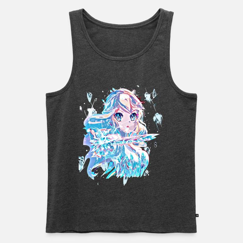 Eisprinzessin - Männer Premium Bio Tank Top - Anthrazit meliert
