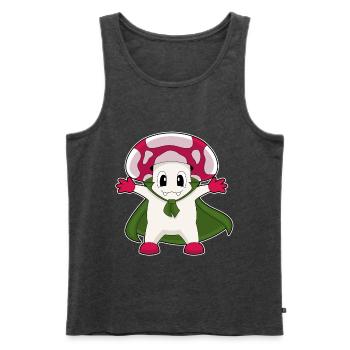 Pilz Halloween Vampir - Männer Premium Bio Tank Top - Anthrazit meliert - Vorne - Michal (187cm)