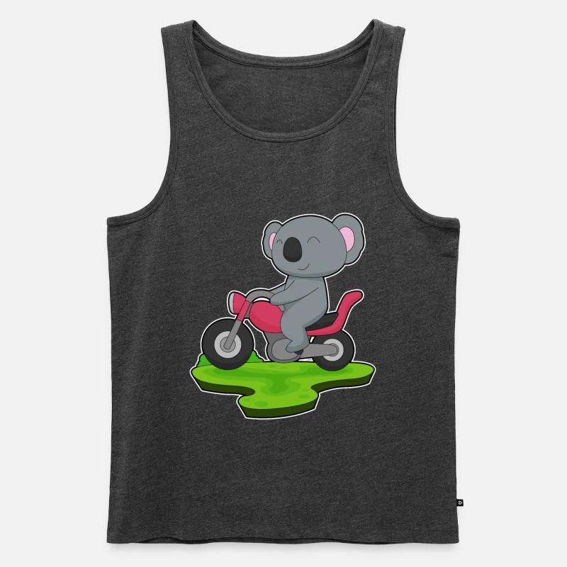 Koala Motorrad - Männer Premium Bio Tank Top - Anthrazit meliert