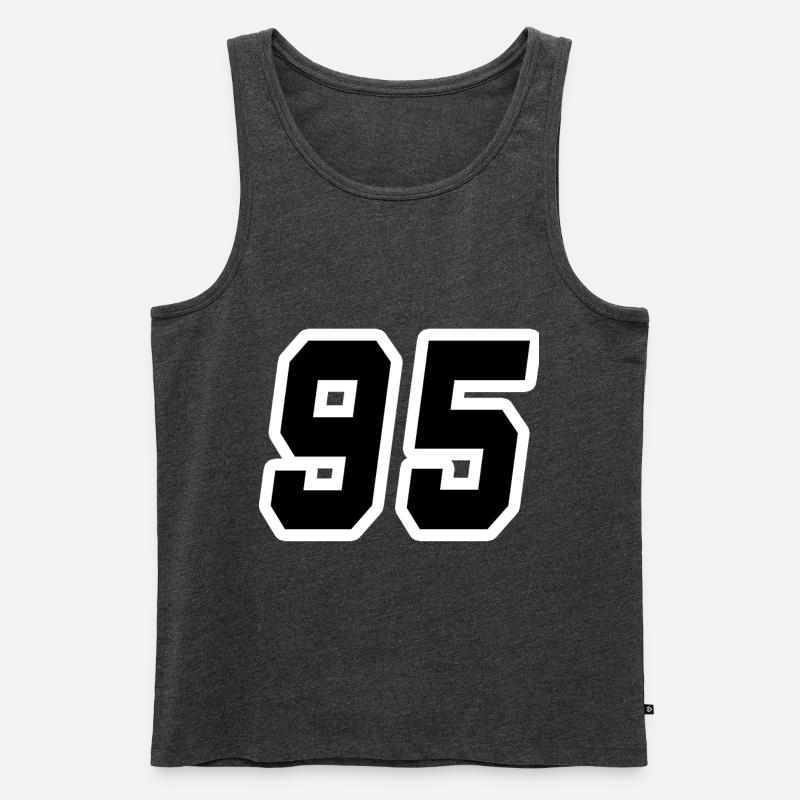 Nummer fünfundneunzig 95 - Männer Premium Bio Tank Top - Anthrazit meliert