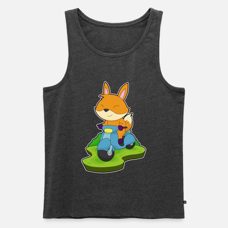 Fuchs Motorroller - Männer Premium Bio Tank Top - Anthrazit meliert