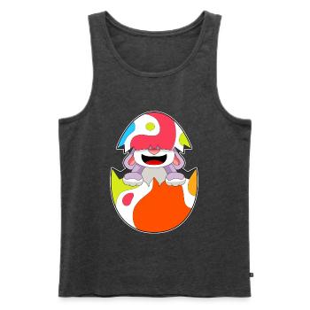 Hase Ostern Osterei - Männer Premium Bio Tank Top - Anthrazit meliert - Vorne - Michal (187cm)