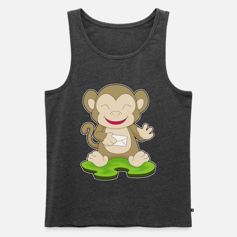 Affe Brief - Männer Premium Bio Tank Top - Anthrazit meliert