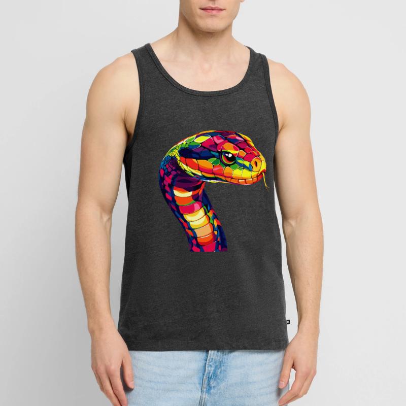 Serpent Python Cobra Mamba Serpent à sonnettes Serpent Débardeur bio Premium Homme
